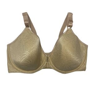 Bali Bra Women's Size 38 D Beige Front Closure Underwire Comfort